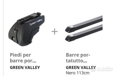 Kit piedi + barre portatutto GREEN VALLEY