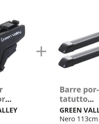 Kit piedi + barre portatutto GREEN VALLEY