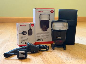 Flash Canon Speedlite 430EX + cavo OC-E3