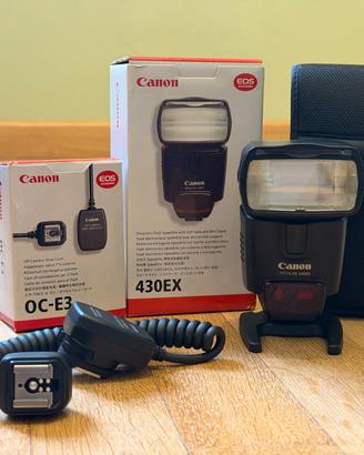 Flash Canon Speedlite 430EX + cavo OC-E3