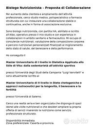 Biologo Nutrizionista abilitato