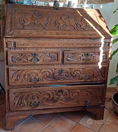 Ribaltina primi '800 di legno di castagno