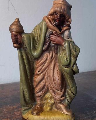 Re magio per presepe in ceramica, alto 11 cm
