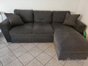 Divano letto contenitore con chaise loungue peniso