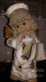 2 angeli porta candela e porta monete