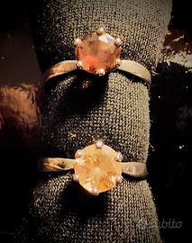 Anelli solitari argento 925 con zirconi