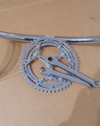 Guarnitura Bianchi e manubrio in acciaio