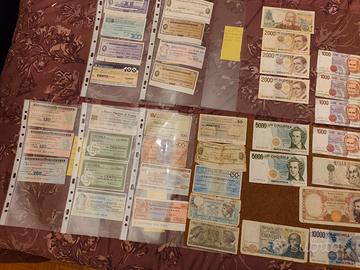 Carta moneta lire e mini assegni