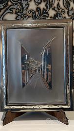 Quadro Ottaviani - bassorilievo in argento - borgo