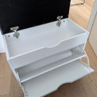 2 scarpiere con seduta e cassetto e panca