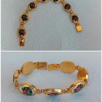 Bracciale vintage medaglioni fiori 💐 