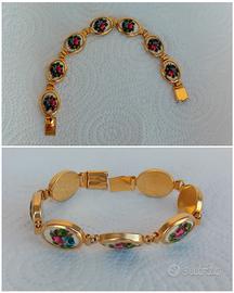 Bracciale vintage medaglioni fiori 💐 