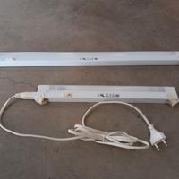 2 PLAFONIERE TUBOLARI LED BIANCHE 