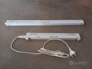 2 PLAFONIERE TUBOLARI LED BIANCHE 