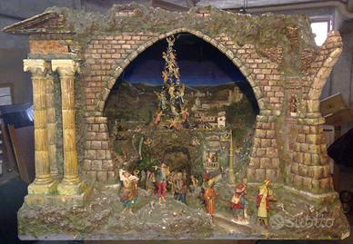 PRESEPE degli ANNI '50, ARTIGIANALE in LEGNO unico