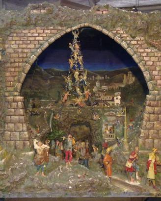 PRESEPE degli ANNI '50, ARTIGIANALE in LEGNO unico