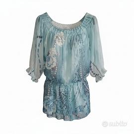 Splendida blusa in misto seta Patrizia Borrelli.