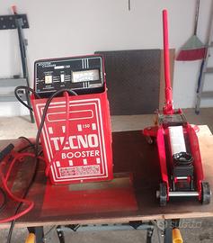 caricabatterie professionale e cric idraulico 