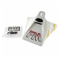 Frontino casco cross FM bianco epoca