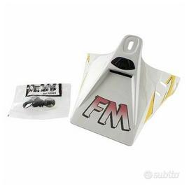 Frontino casco cross FM bianco epoca