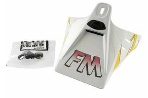 Frontino casco cross FM bianco epoca