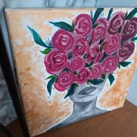 Dipinto acrilico donna rose