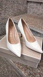 Scarpe decoltè Tamaris bianco latte