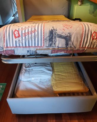 letto singolo contenitore 
