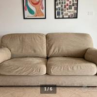 Divano poltronesofà beige sfoderabile
