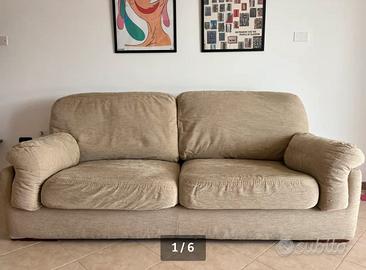 Divano poltronesofà beige sfoderabile