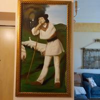 due quadri, un Arazzo, lampadario ,cappa, lume