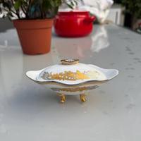 Porta oggetti in porcellana decorata a mano