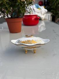 Porta oggetti in porcellana decorata a mano