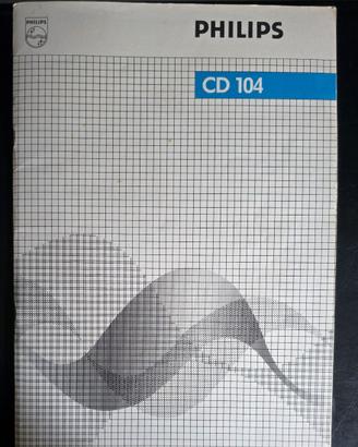 Manuale d'uso Philips CD 104 originale.