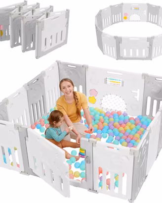 Box Bambini, recinto, neonati varie forme, grigio