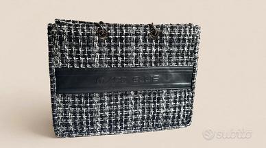 Borsa Marc Ellis tote bianca e nera con tracolla