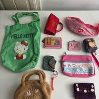 Lotto 10 borse/portafogli bambina ottime cond