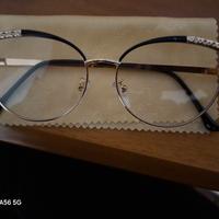 Occhiali da vista eleganti nero/oro mai usati