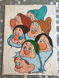 Puzzle WALT DISNEY e puzzle bianco Anni 80 Vintage
