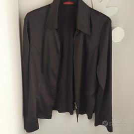 camicia nera con cerniera tg. 44