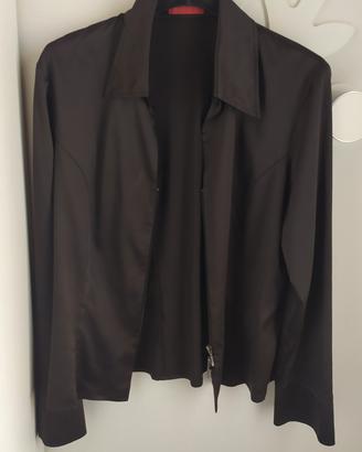 camicia nera con cerniera tg. 44