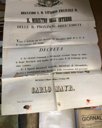 Annuncio Decreto Carlo Mayr