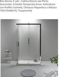 BOX DOCCIA TRE LATI 70X80X70