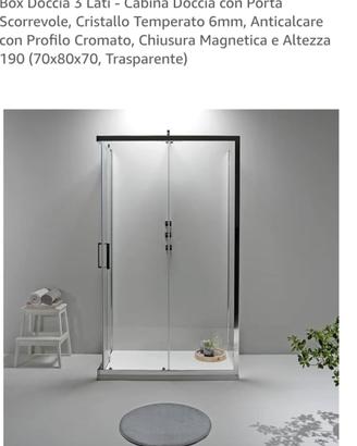 BOX DOCCIA TRE LATI 70X80X70