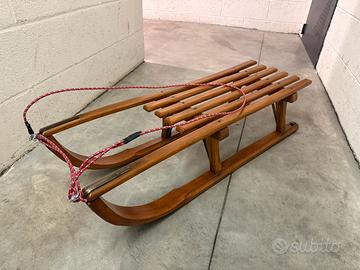 Slittino Legno Vintage Riverniciato Restauro