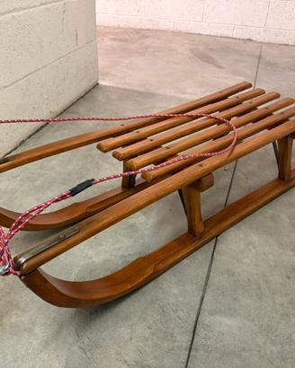 Slittino Legno Vintage Riverniciato Restauro