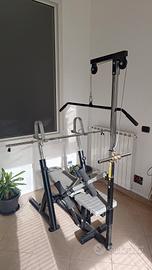 Panca multifunzione + asta in acciaio