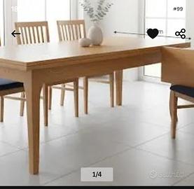 tavolo allungabile 6/12 posti più struttura letto 