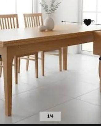 tavolo allungabile 6/12 posti più struttura letto 
