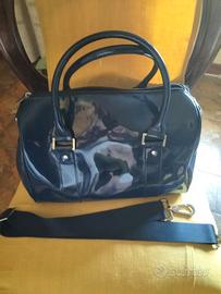 Borsa bauletto colore blu Armani 